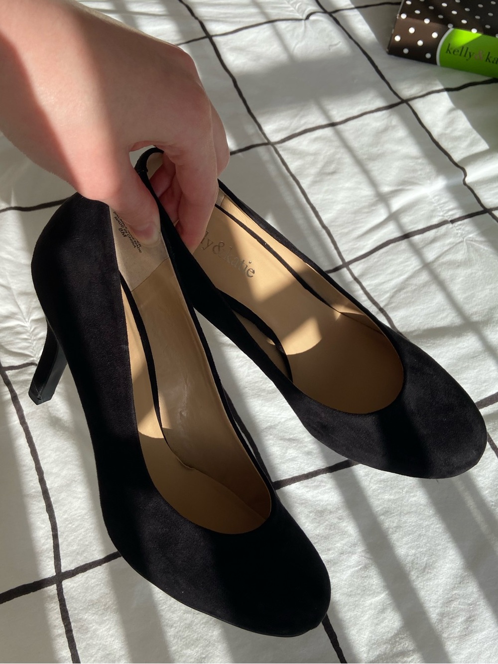 Kelly & Katie Black Round-Toe Pumps